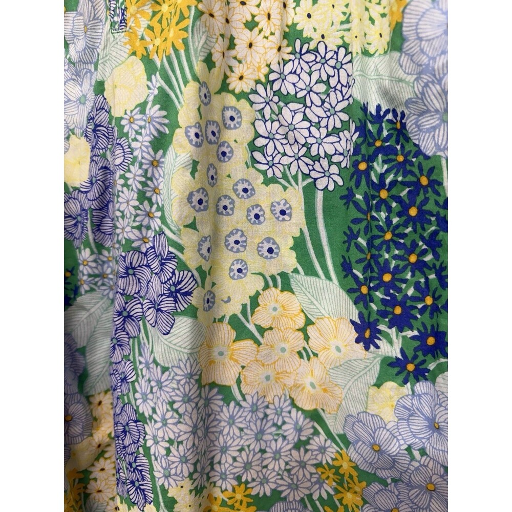 Talbots Plus Blouse Band Collar Popover Cluster Garden Floral Lightweight Top 3X - Picture 12 of 16